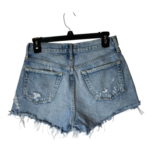 Agolde Shorts Women 24 Blue Denim Distressed Vintage Cut Off Parker Jean Luxury - Picture 3 of 8